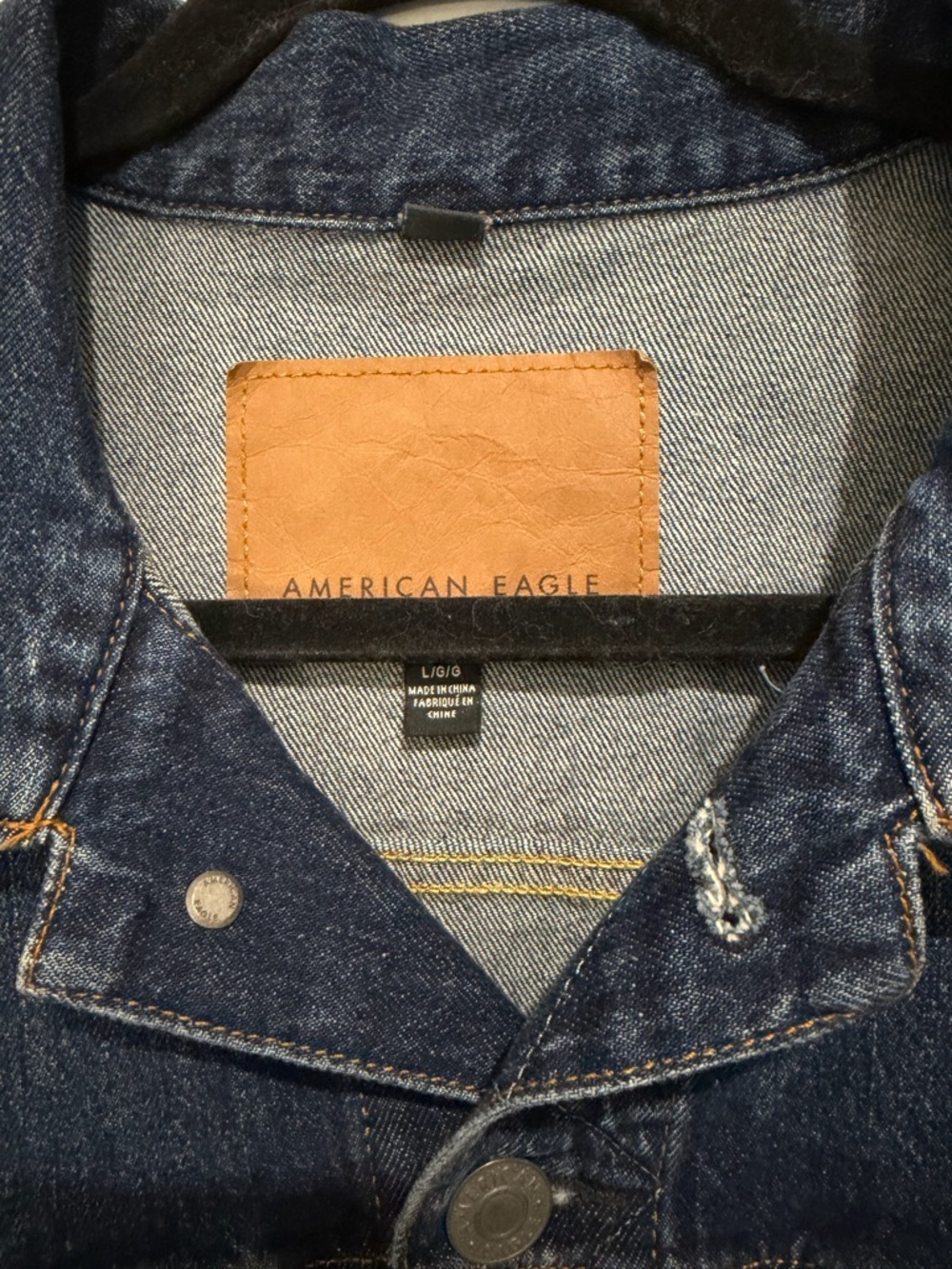 American Eagle Outfitters Dark Blue Denim Jacket - Picture 2 of 4